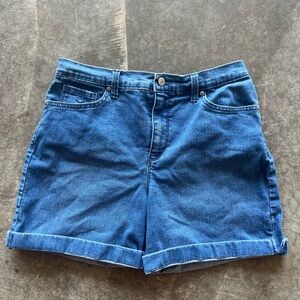 vintage denim mom shorts